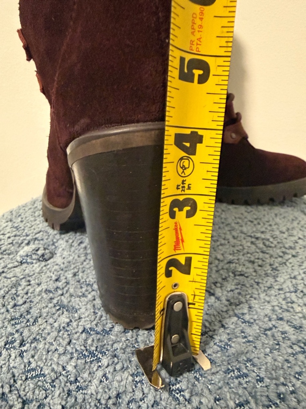 Harley-Davidson Women's Burgundy Suede Lace-Up Heeled Boots - Picture 6 of 14